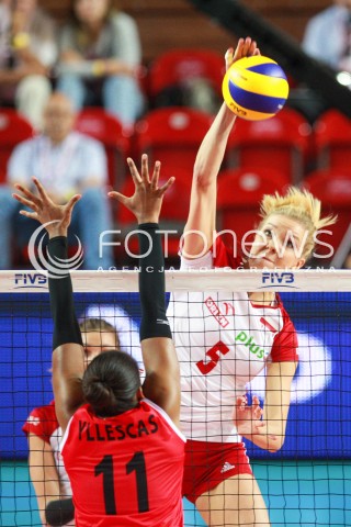  14.07.2017 OSTROWIEC SWIETOKRZYSKI <br />SIATKOWKA KOBIET <br />WORLD GRAND PRIX II DYWIZJI 2017 FIVB VOLLEYBALL <br />MECZ POLSKA - PERU ( POLAND - PERU ) <br />N/Z AGNIESZKA KAKOLEWSKA <br /> 