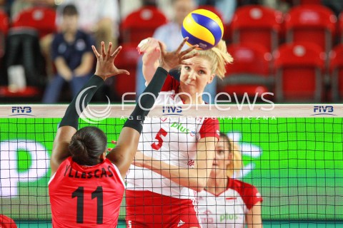  14.07.2017 OSTROWIEC SWIETOKRZYSKI <br />SIATKOWKA KOBIET <br />WORLD GRAND PRIX II DYWIZJI 2017 FIVB VOLLEYBALL <br />MECZ POLSKA - PERU ( POLAND - PERU ) <br />N/Z AGNIESZKA KAKOLEWSKA <br /> 