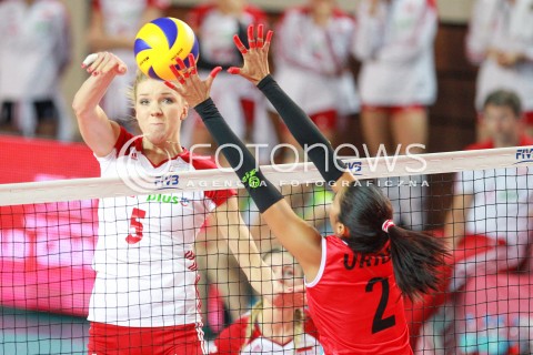  14.07.2017 OSTROWIEC SWIETOKRZYSKI <br />SIATKOWKA KOBIET <br />WORLD GRAND PRIX II DYWIZJI 2017 FIVB VOLLEYBALL <br />MECZ POLSKA - PERU ( POLAND - PERU ) <br />N/Z AGNIESZKA KAKOLEWSKA <br /> 