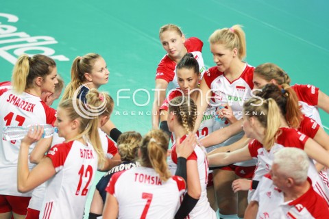  14.07.2017 OSTROWIEC SWIETOKRZYSKI <br />SIATKOWKA KOBIET <br />WORLD GRAND PRIX II DYWIZJI 2017 FIVB VOLLEYBALL <br />MECZ POLSKA - PERU ( POLAND - PERU ) <br />N/Z MONIKA BOCIEK AGNIESZKA KAKOLEWSKA ZUZANNA EFIMIENKO - MLOTKOWSKA AGATA WITKOWSKA RADOSC EMOCJE <br /> 