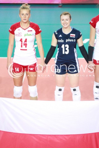  14.07.2017 OSTROWIEC SWIETOKRZYSKI <br />SIATKOWKA KOBIET <br />WORLD GRAND PRIX II DYWIZJI 2017 FIVB VOLLEYBALL <br />MECZ POLSKA - PERU ( POLAND - PERU ) <br />N/Z JOANNA WOLOSZ AGATA WITKOWSKA HYMN <br /> 