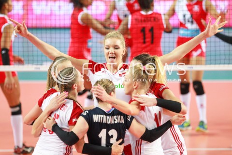  14.07.2017 OSTROWIEC SWIETOKRZYSKI <br />SIATKOWKA KOBIET <br />WORLD GRAND PRIX II DYWIZJI 2017 FIVB VOLLEYBALL <br />MECZ POLSKA - PERU ( POLAND - PERU ) <br />N/Z AGNIESZKA KAKOLEWSKA RADOSC EMOCJE <br /> 