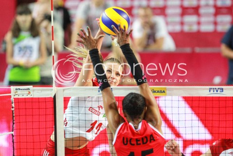  14.07.2017 OSTROWIEC SWIETOKRZYSKI <br />SIATKOWKA KOBIET <br />WORLD GRAND PRIX II DYWIZJI 2017 FIVB VOLLEYBALL <br />MECZ POLSKA - PERU ( POLAND - PERU ) <br />N/Z MONIKA BOCIEK <br /> 