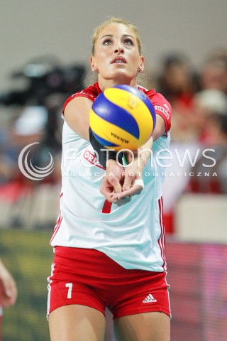  16.07.2017 OSTROWIEC SWIETOKRZYSKI <br />SIATKOWKA KOBIET <br />WORLD GRAND PRIX II DYWIZJI 2017 FIVB VOLLEYBALL <br />MECZ POLSKA - KOREA POLUDNIOWA ( POLAND - KOREA ) <br />N/Z BERENIKA TOMSIA SYLWETKA <br /> 