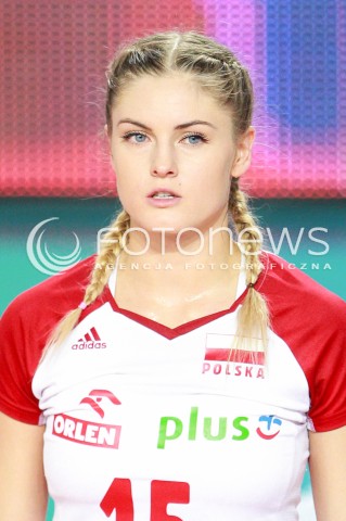  16.07.2017 OSTROWIEC SWIETOKRZYSKI <br />SIATKOWKA KOBIET <br />WORLD GRAND PRIX II DYWIZJI 2017 FIVB VOLLEYBALL <br />MECZ POLSKA - KOREA POLUDNIOWA ( POLAND - KOREA ) <br />N/Z MARTYNA GRAJBER SYLWETKA GLOWKA PORTRET <br /> 