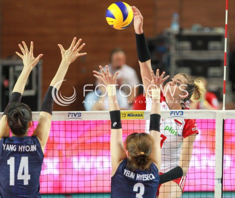  16.07.2017 OSTROWIEC SWIETOKRZYSKI <br />SIATKOWKA KOBIET <br />WORLD GRAND PRIX II DYWIZJI 2017 FIVB VOLLEYBALL <br />MECZ POLSKA - KOREA POLUDNIOWA ( POLAND - KOREA ) <br />N/Z MALWINA SMARZEK <br /> 
