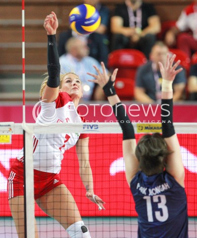  16.07.2017 OSTROWIEC SWIETOKRZYSKI <br />SIATKOWKA KOBIET <br />WORLD GRAND PRIX II DYWIZJI 2017 FIVB VOLLEYBALL <br />MECZ POLSKA - KOREA POLUDNIOWA ( POLAND - KOREA ) <br />N/Z BERENIKA TOMSIA <br /> 