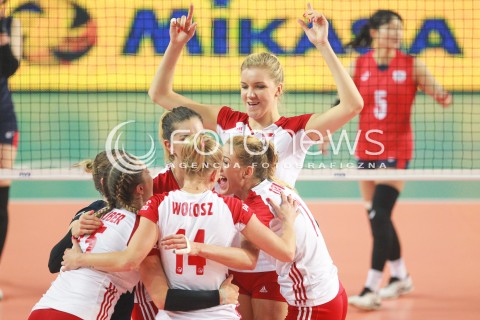  16.07.2017 OSTROWIEC SWIETOKRZYSKI <br />SIATKOWKA KOBIET <br />WORLD GRAND PRIX II DYWIZJI 2017 FIVB VOLLEYBALL <br />MECZ POLSKA - KOREA POLUDNIOWA ( POLAND - KOREA ) <br />N/Z AGNIESZKA KAKOLEWSKA RADOSC EMOCJE <br /> 