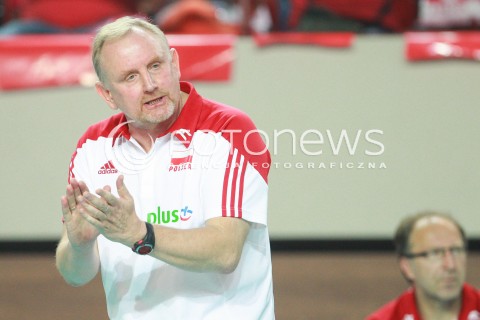  16.07.2017 OSTROWIEC SWIETOKRZYSKI <br />SIATKOWKA KOBIET <br />WORLD GRAND PRIX II DYWIZJI 2017 FIVB VOLLEYBALL <br />MECZ POLSKA - KOREA POLUDNIOWA ( POLAND - KOREA ) <br />N/Z JACEK NAWROCKI - I TRENER ( HEAD COACH ) SYLWETKA <br /> 