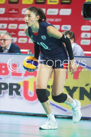  16.07.2017 OSTROWIEC SWIETOKRZYSKI <br />SIATKOWKA KOBIET <br />WORLD GRAND PRIX II DYWIZJI 2017 FIVB VOLLEYBALL <br />MECZ POLSKA - KOREA POLUDNIOWA ( POLAND - KOREA ) <br />N/Z YEON KOUNG KIM SYLWETKA <br /> 