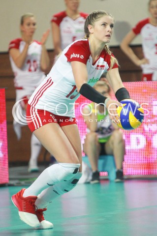  16.07.2017 OSTROWIEC SWIETOKRZYSKI <br />SIATKOWKA KOBIET <br />WORLD GRAND PRIX II DYWIZJI 2017 FIVB VOLLEYBALL <br />MECZ POLSKA - KOREA POLUDNIOWA ( POLAND - KOREA ) <br />N/Z MARTYNA GRAJBER SYLWETKA <br /> 