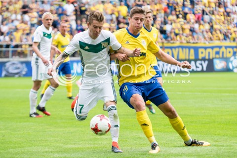  16.07.2017 GDANSK PILKA NOZNA<br />EKSTRAKLASA SEZON 2017/2018<br />MECZ ARKA GDYNIA - SLASK WROCLAW<br />N/Z (L) JAKUB KOSECKI (P) MICHAL MARCJANIK<br /> 
