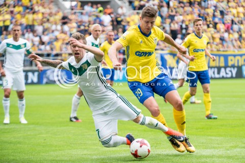 16.07.2017 GDANSK PILKA NOZNA<br />EKSTRAKLASA SEZON 2017/2018<br />MECZ ARKA GDYNIA - SLASK WROCLAW<br />N/Z (L) JAKUB KOSECKI (P) MICHAL MARCJANIK<br /> 