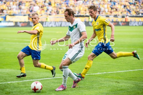  16.07.2017 GDANSK PILKA NOZNA<br />EKSTRAKLASA SEZON 2017/2018<br />MECZ ARKA GDYNIA - SLASK WROCLAW<br />N/Z (L) PATRYK KUN (S) ROBERT PICH) (P) TADEUSZ SOCHA<br /> 