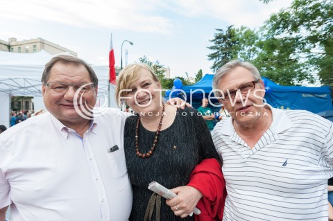  20.07.2017 WARSZAWA<br />MANIFESTACJA OPOZYCJI POD SEJMEM<br />N/Z RYSZARD KALISZ ANNA GRODZKA<br /> 