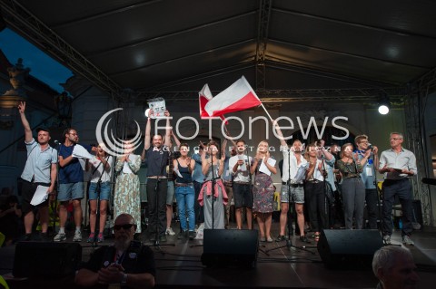  24.07.2017 WARSZAWA<br />MANIFESTACJA POD PALACEM PREZYDENCKIM<br />N/Z MARCIN BOSAK MICHAL OPALINSKI JACEK PONIEDZIALEK<br /> 