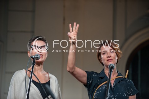  24.07.2017 WARSZAWA<br />MANIFESTACJA POD PALACEM PREZYDENCKIM<br />N/Z MAJA OSTASZEWSKA DANUTA STENKA<br /> 