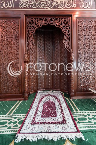  27.07.2017 WARSZAWA<br />CENTRUM KULTURY MUZULMANSKIEJ<br />N/Z MIHRAB MODLITEWNIK SADZADZA MUSALLA<br /> 