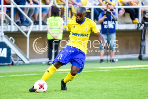  30.07.2017 GDYNIA <br />PILKA NOZNA - EKSTRAKLASA SEZON 2017/2018<br />MECZ ARKA GDYNIA - WISLA PLOCK<br />N/Z YANNICK SAMBEA<br /> 