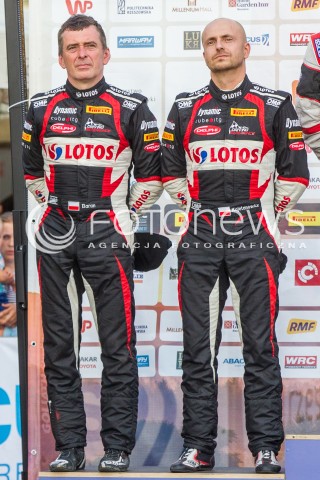  05.08.2017 RZESZOW <br />26. RAJD RZESZOWSKI <br />META I DEKORACJA ZAWODNIKOW <br />N/Z KAJETAN KAJETANOWICZ JAROSLAW BARAN - 2 MIEJSCE<br /> 