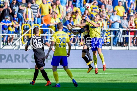  07.08.2017 GDYNIA <br />PILKA NOZNA - EKSTRAKLASA SEZON 2017/2018<br />MECZ ARKA GDYNIA - KORONA KIELCE<br />N/Z MACIEJ GORSKI MICHAL MARCJANIK DAWID SOLDECKI<br /> 