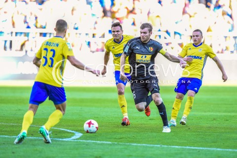  07.08.2017 GDYNIA <br />PILKA NOZNA - EKSTRAKLASA SEZON 2017/2018<br />MECZ ARKA GDYNIA - KORONA KIELCE<br />N/Z DAMIAN ZBOZIEN DAWID SOLDECKI MACIEJ GORSKI PATRYK KUN<br /> 