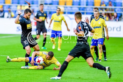 07.08.2017 GDYNIA <br />PILKA NOZNA - EKSTRAKLASA SEZON 2017/2018<br />MECZ ARKA GDYNIA - KORONA KIELCE<br />N/Z MICHAL NALEPA NABIL AANKOUR IVAN JUKIC PATRYK KUN<br /> 