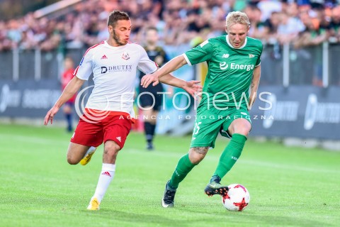  09.08.2017 BYTOW <br />PILKA NOZNA - 1/16 PUCHARU POLSKI<br />MECZ DRUTEX-BYTOVIA BYTOW - LECHIA GDANSK<br />N/Z DANIEL LUKASIK BARTOSZ BIEL<br /> 
