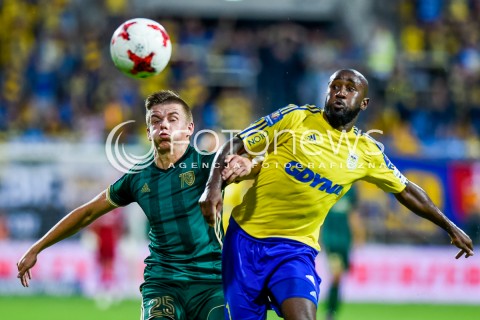  10.08.2017 GDYNIA <br />PILKA NOZNA - 1/16 PUCHARU POLSKI<br />MECZ ARKA GDYNIA - SLASK WROCLAW<br />N/Z ADRIAN LYSZCZARZ YANNICK SAMBEA<br /> 