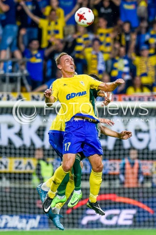  10.08.2017 GDYNIA <br />PILKA NOZNA - 1/16 PUCHARU POLSKI<br />MECZ ARKA GDYNIA - SLASK WROCLAW<br />N/Z ADAM MARCINIAK<br /> 
