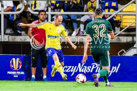 10.08.2017 GDYNIA <br />PILKA NOZNA - 1/16 PUCHARU POLSKI<br />MECZ ARKA GDYNIA - SLASK WROCLAW<br />N/Z RAFAL SIEMASZKO IGORS TARASOVS<br /> 