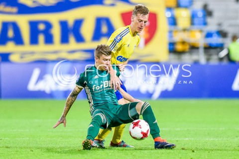  10.08.2017 GDYNIA <br />PILKA NOZNA - 1/16 PUCHARU POLSKI<br />MECZ ARKA GDYNIA - SLASK WROCLAW<br />N/Z JAKUB KOSECKI TADEUSZ SOCHA<br /> 