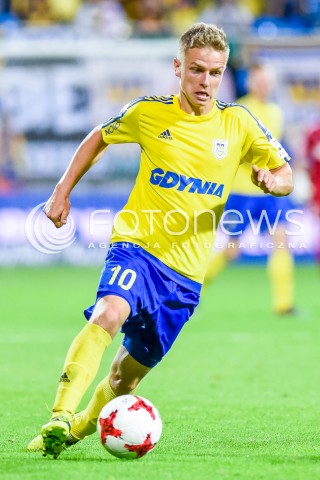  10.08.2017 GDYNIA <br />PILKA NOZNA - 1/16 PUCHARU POLSKI<br />MECZ ARKA GDYNIA - SLASK WROCLAW<br />N/Z MATEUSZ SZWOCH<br /> 