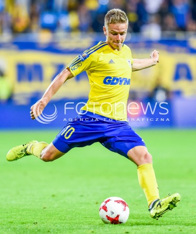  10.08.2017 GDYNIA <br />PILKA NOZNA - 1/16 PUCHARU POLSKI<br />MECZ ARKA GDYNIA - SLASK WROCLAW<br />N/Z MATEUSZ SZWOCH<br /> 