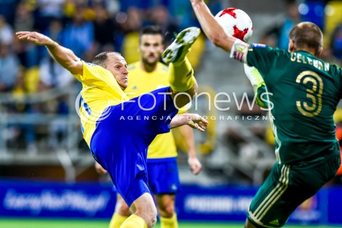  10.08.2017 GDYNIA <br />PILKA NOZNA - 1/16 PUCHARU POLSKI<br />MECZ ARKA GDYNIA - SLASK WROCLAW<br />N/Z RAFAL SIEMASZKO PIOTR CELEBAN<br /> 