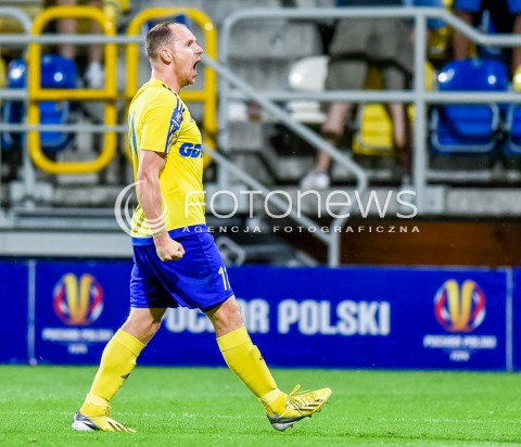  10.08.2017 GDYNIA <br />PILKA NOZNA - 1/16 PUCHARU POLSKI<br />MECZ ARKA GDYNIA - SLASK WROCLAW<br />N/Z RAFAL SIEMASZKO RADOSC GOL<br /> 