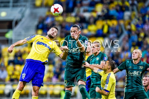  10.08.2017 GDYNIA <br />PILKA NOZNA - 1/16 PUCHARU POLSKI<br />MECZ ARKA GDYNIA - SLASK WROCLAW<br />N/Z FILIP JAZVIC IGORS TARASOVS<br /> 