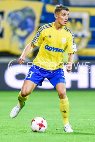  10.08.2017 GDYNIA <br />PILKA NOZNA - 1/16 PUCHARU POLSKI<br />MECZ ARKA GDYNIA - SLASK WROCLAW<br />N/Z DAMIAN ZBOZIEN<br /> 