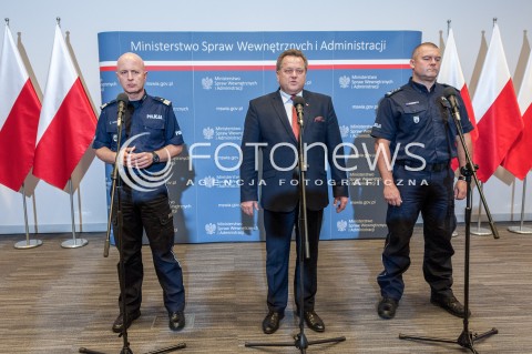 Briefing prasowy w MSWiA w Warszawie