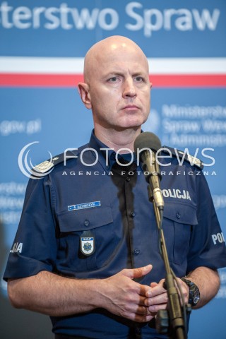  11.08.2017 WARSZAWA<br />BRIEFING PRASOWY W MSWIA<br />N/Z JAROSLAW SZYMCZYK<br /> 