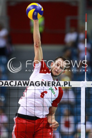  11.08.2017 KRAKOW (TAURON ARENA) <br />XV MEMORIAL HUBERTA JERZEGO WAGNERA <br />MECZ POLSKA - FRANCJA ( MATCH POLAND - FRANCE ) <br />N/Z BARTOSZ KUREK SYLWETKA ATAK <br /> 