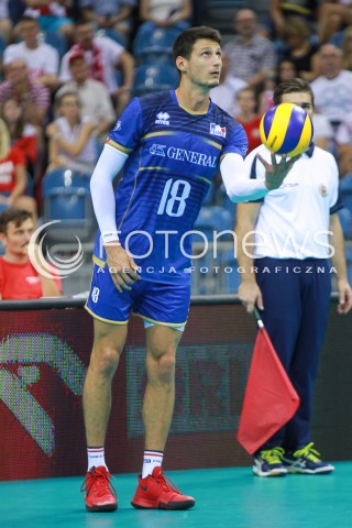  11.08.2017 KRAKOW (TAURON ARENA) <br />XV MEMORIAL HUBERTA JERZEGO WAGNERA <br />MECZ POLSKA - FRANCJA ( MATCH POLAND - FRANCE ) <br />N/Z THIBAULT ROSSARD SYLWETKA <br /> 