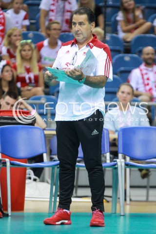  11.08.2017 KRAKOW (TAURON ARENA) <br />XV MEMORIAL HUBERTA JERZEGO WAGNERA <br />MECZ POLSKA - FRANCJA ( MATCH POLAND - FRANCE ) <br />N/Z FERDINANDO DE GIORGI - I TRENER ( HEAD COACH ) SYLWETKA <br /> 