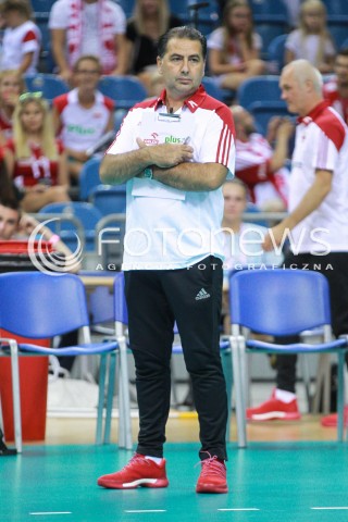  11.08.2017 KRAKOW (TAURON ARENA) <br />XV MEMORIAL HUBERTA JERZEGO WAGNERA <br />MECZ POLSKA - FRANCJA ( MATCH POLAND - FRANCE ) <br />N/Z FERDINANDO DE GIORGI - I TRENER ( HEAD COACH ) SYLWETKA <br /> 
