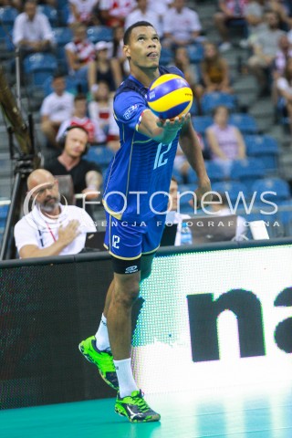  11.08.2017 KRAKOW (TAURON ARENA) <br />XV MEMORIAL HUBERTA JERZEGO WAGNERA <br />MECZ POLSKA - FRANCJA ( MATCH POLAND - FRANCE ) <br />N/Z STEPHEN BOYER SYLWETKA <br /> 
