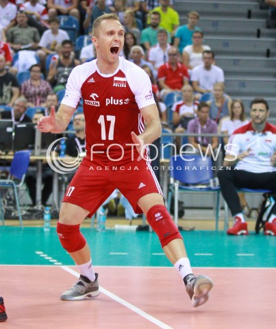  11.08.2017 KRAKOW (TAURON ARENA) <br />XV MEMORIAL HUBERTA JERZEGO WAGNERA <br />MECZ POLSKA - FRANCJA ( MATCH POLAND - FRANCE ) <br />N/Z PAWEL ZATORSKI RADOSC EMOCJE SYLWETKA <br /> 