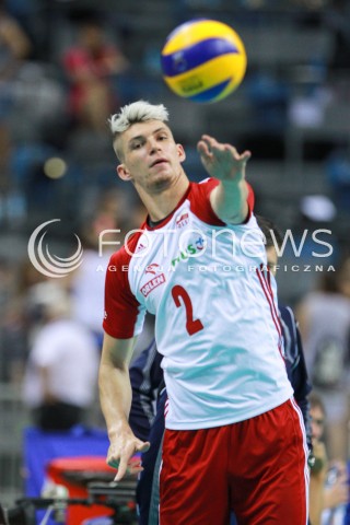  11.08.2017 KRAKOW (TAURON ARENA) <br />XV MEMORIAL HUBERTA JERZEGO WAGNERA <br />MECZ POLSKA - FRANCJA ( MATCH POLAND - FRANCE ) <br />N/Z MACIEJ MUZAJ SYLWETKA <br /> 