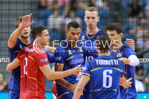  11.08.2017 KRAKOW (TAURON ARENA) <br />XV MEMORIAL HUBERTA JERZEGO WAGNERA <br />MECZ POLSKA - FRANCJA ( MATCH POLAND - FRANCE ) <br />N/Z STEPHEN BOYER KEVIN LE ROUX RADOSC EMOCJE THIBAULT ROSSARD <br /> 