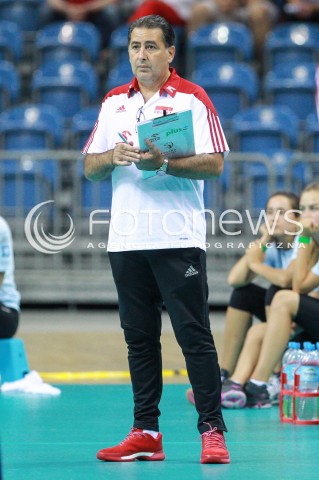  11.08.2017 KRAKOW (TAURON ARENA) <br />XV MEMORIAL HUBERTA JERZEGO WAGNERA <br />MECZ POLSKA - FRANCJA ( MATCH POLAND - FRANCE ) <br />N/Z FERDINANDO DE GIORGI - I TRENER ( HEAD COACH ) SYLWETKA <br /> 
