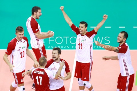  11.08.2017 KRAKOW (TAURON ARENA) <br />XV MEMORIAL HUBERTA JERZEGO WAGNERA <br />MECZ POLSKA - FRANCJA ( MATCH POLAND - FRANCE ) <br />N/Z FABIAN DRZYZGA MATEUSZ BIENIEK BARTOSZ KUREK MICHAL KUBIAK RADOSC EMOCJE <br /> 